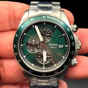 Fossil Autocross BQ2878 Mens Multifunction Green Sunray Dial Watch NIBWT